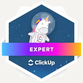 Insignia oficial ClickUp Expert