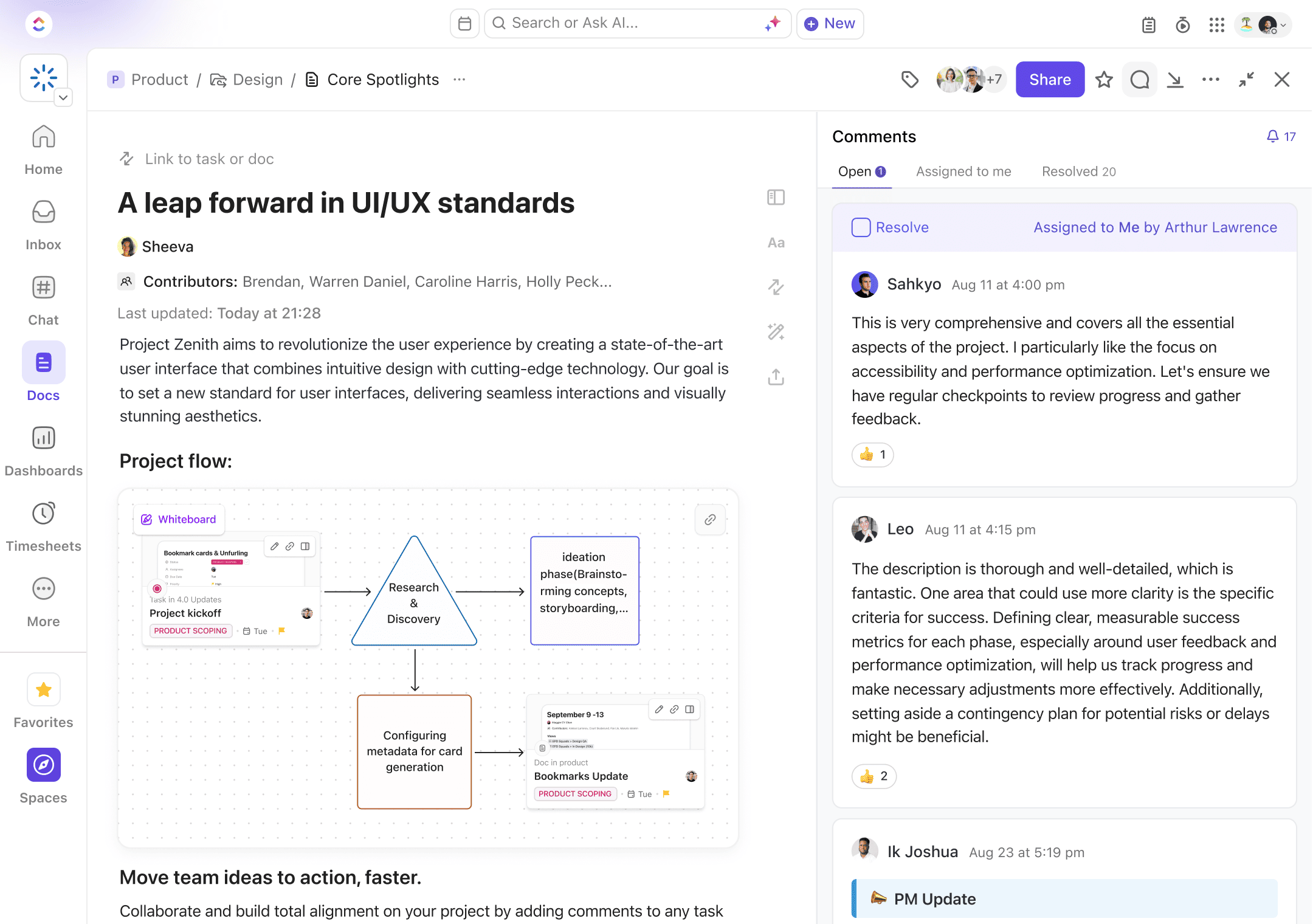 ClickUp — Docs y SOPs